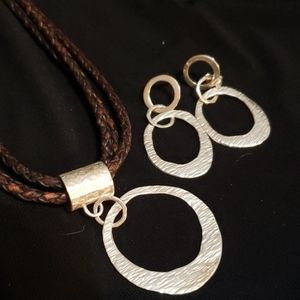 Silpada necklace with matching earrings